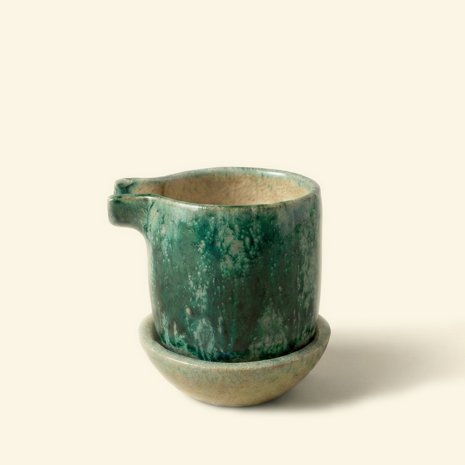 Ręcznie robiona ceramiczna popielniczka na prezent